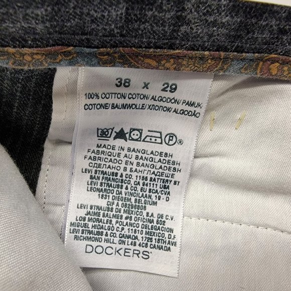 Dockers D2 Signature Khaki Pants - Straight Fit - Flat Front - 38x29 NWT - Picture 8 of 9